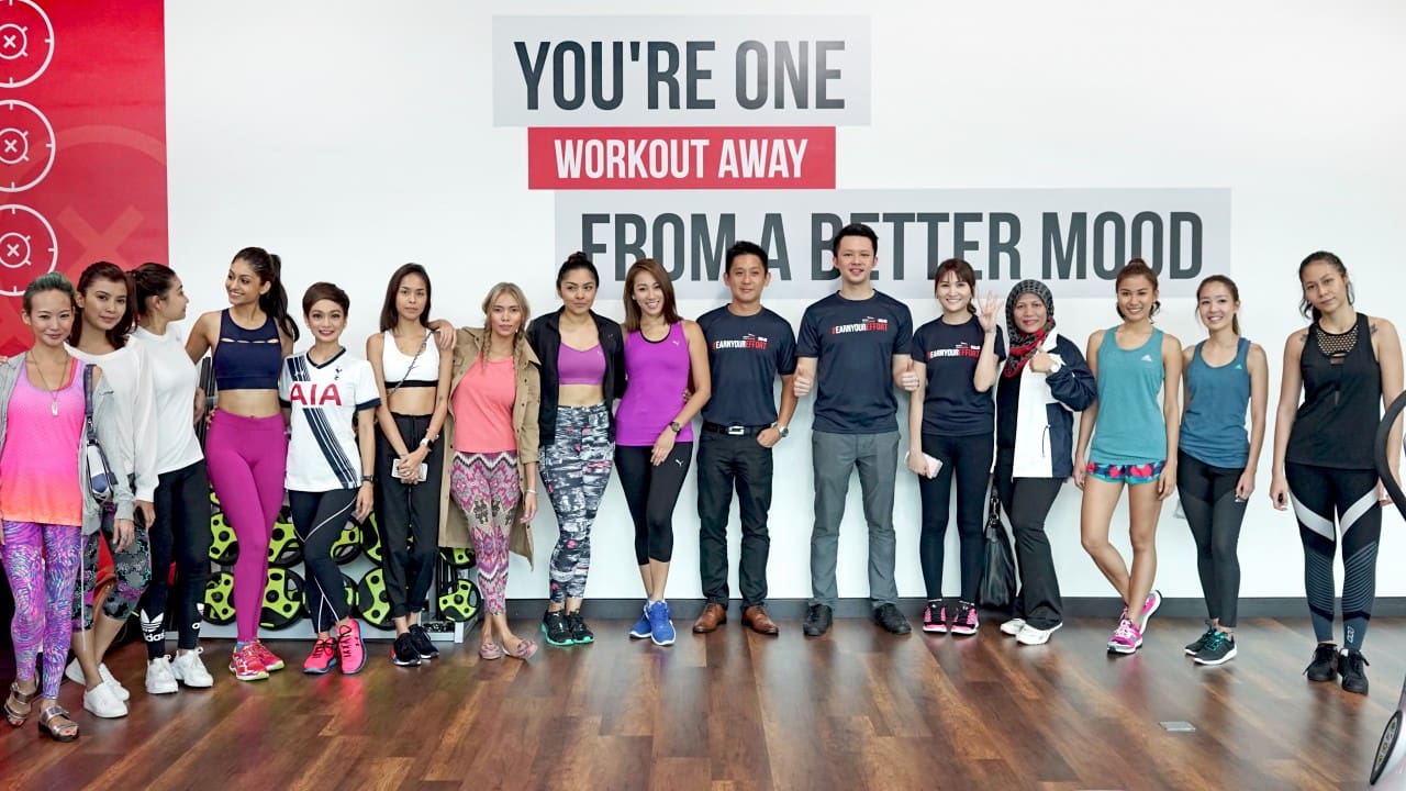 BODYTONEMYZONE Celebrity guests pose for a group photo with Bodytone founders