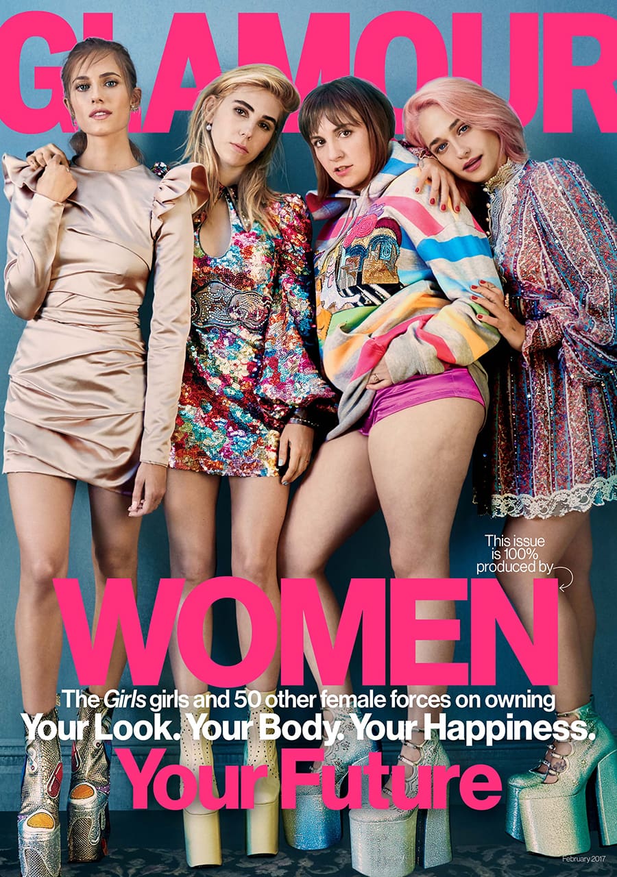 Lena Dunham Praises Glamour Magazine For Not Retouching Her Cover Shoot