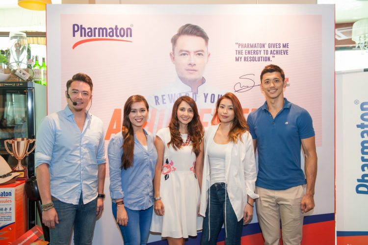 L-R- Sherson Lian (celebrity chef & brand ambassador of Pharmaton), Siti Saleha, Carmenza Alarcon, Sandra Woo and Hansen Lee