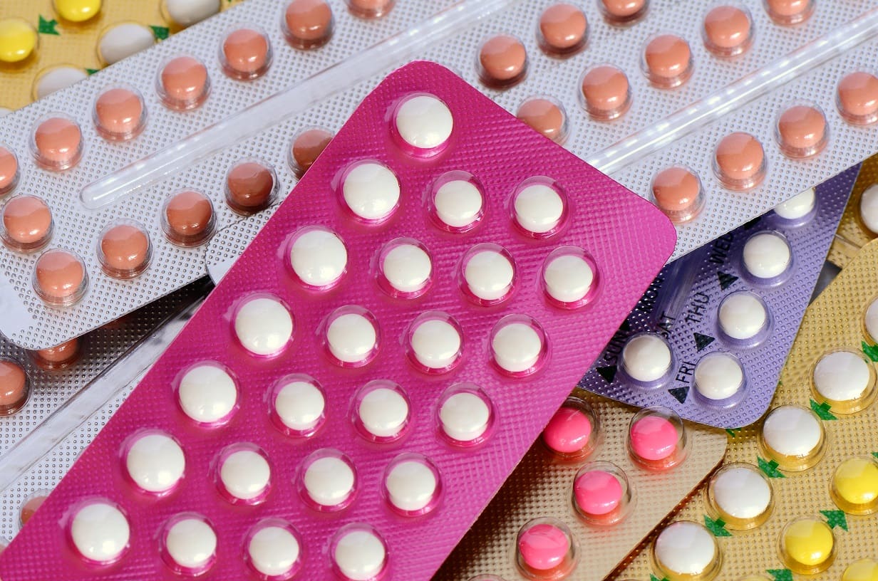 colorful pack oral contraceptives