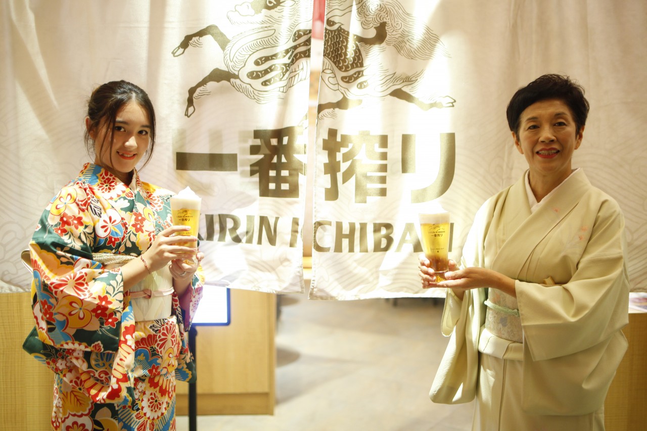 The celebration of the finest Japanese beer and cuisine was brought to life in a Japanese cultural setting