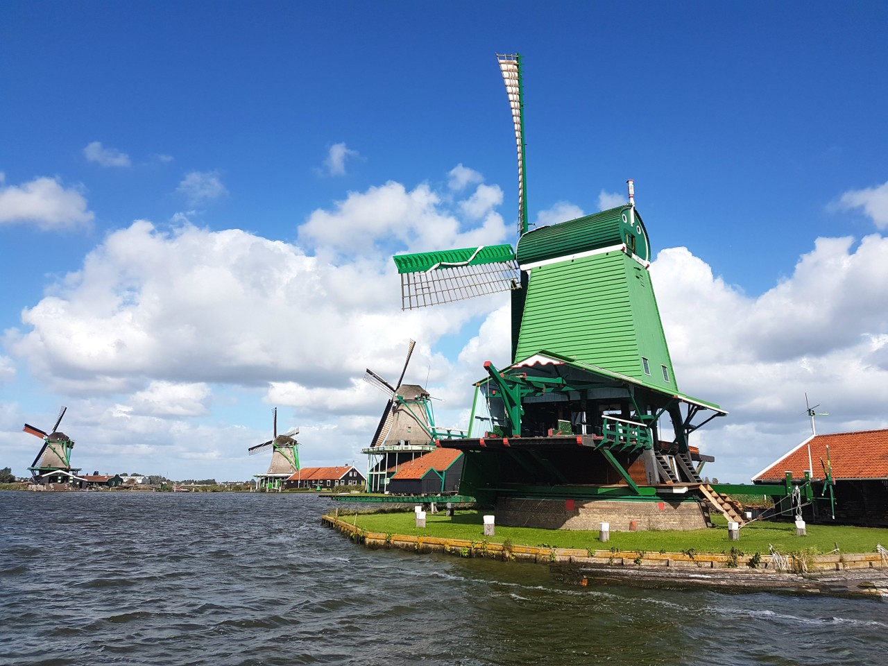 Zaanse Schans is home to the iconic Dutch windmills