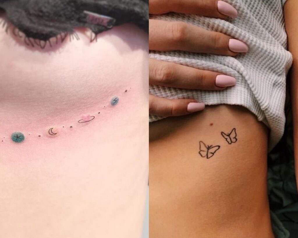 21 Tiny Side Boob Tattoos