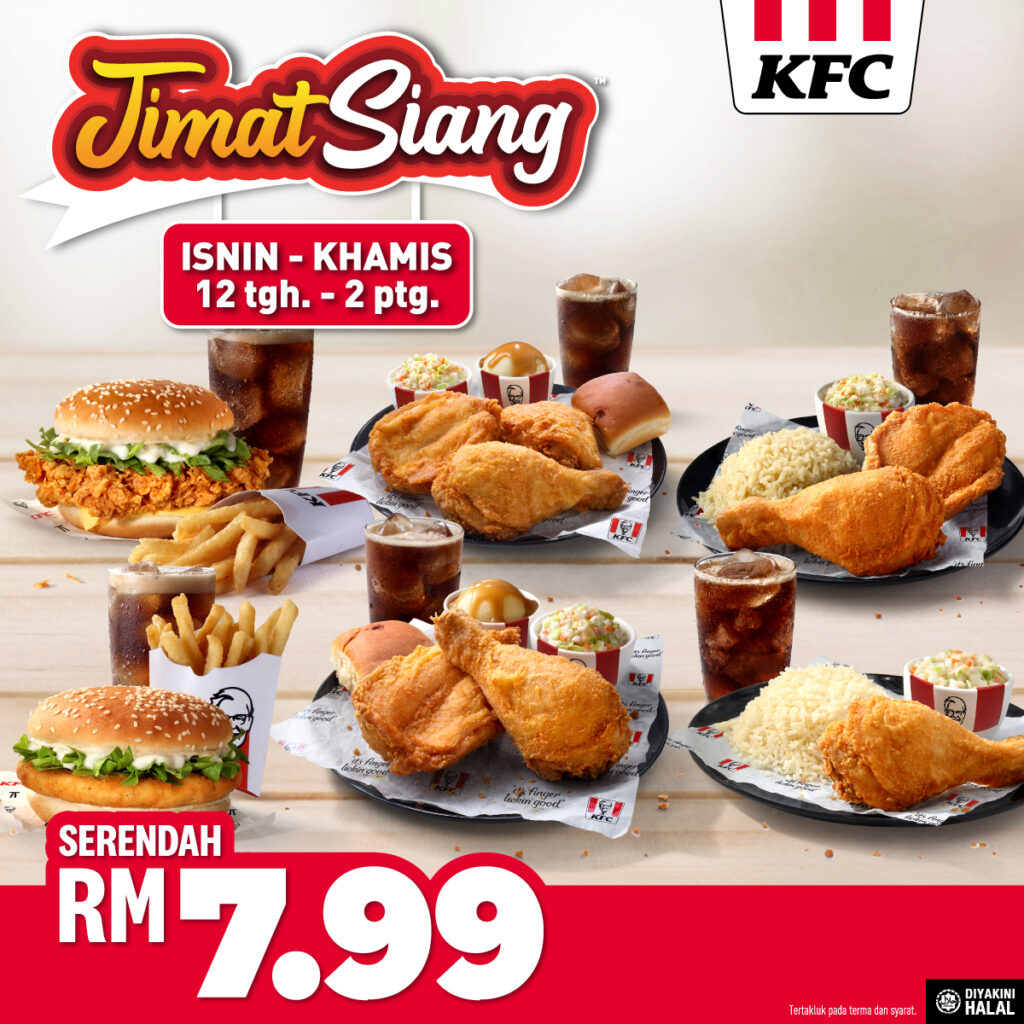 Jimat Siang provides even better value for money lunch combos exclusively discounted from Monday until Thursday between 12pm – 2pm from as low as RM7.99. square