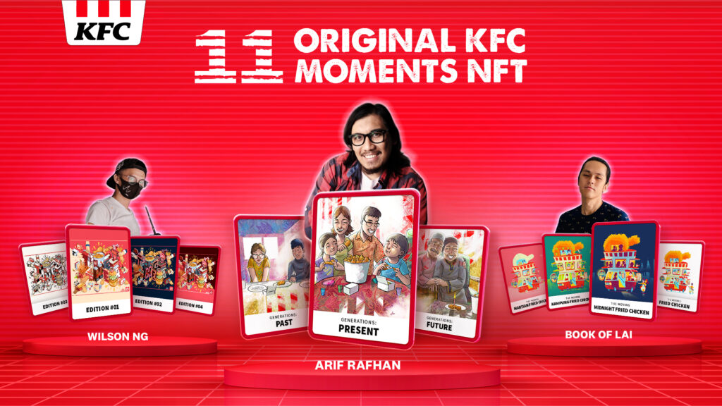 KFC NFTs Original KFC Moments collaborated with 3 talented local artists